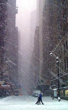 Snowy Day.. New York City, United States.
