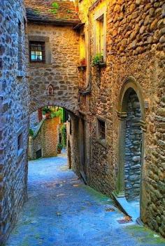 Medieval Street, Tuscany, Italy