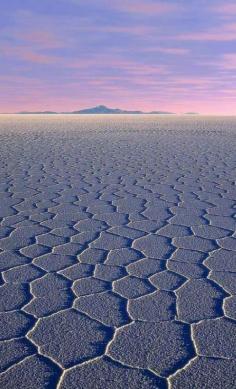 
                    
                        Salar De Uyuni (Uyuni Salt Lake), Bolivia. Love those shapes on the salt crust!
                    
                