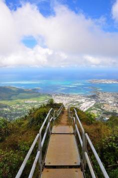 
                    
                        Stairway to Heaven, Haiku Stairs, Oahu, Hawaii. Although Lizzy has lived in Hawaii all her life, she has never hiked Stairway to Heaven.
                    
                
