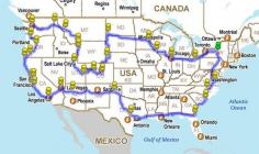 
                    
                        How to drive across the USA hitting all the major landmarks
                    
                