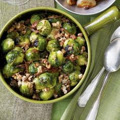 
                    
                        Brussels Sprouts With Prosciutto and Walnuts: Take traditional brussels sprouts to a whole new level, and up the protein and fiber in this side-dish while you do it. | Health.com
                    
                