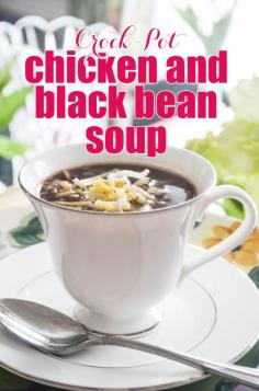 
                    
                        Delicious Crock Pot Chicken and Black Bean Soup from theboldabode.com
                    
                