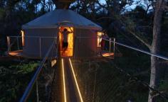 
                    
                        Stay the night in a treehouse that can only be reached by zip line.  Cypress Valley Canopy Tours | Austin, Texas
                    
                