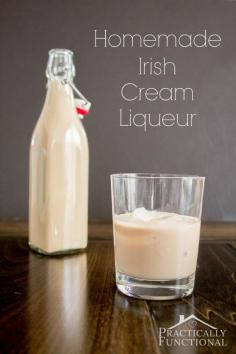 
                    
                        Make your own homemade Irish cream liqueur! Way less expensive than store bought, and just as delicious!
                    
                