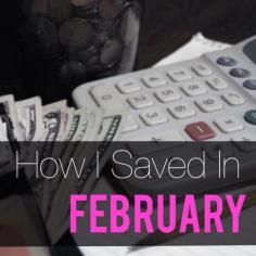 
                    
                        Check out how I saved in February.
                    
                