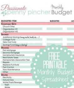 
                    
                        Free Printable Budget Spreadsheet - columns to track actual spending versus budgeted spending each month. Help keep your finances organized in 2015. Download this free printable and take control of your money!
                    
                