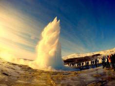 
                    
                        Geysir blows every 20 minutes boiling hot water 20 meters in the air. Amazing sight in the nature.
                    
                