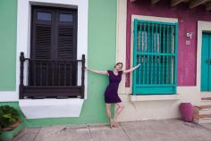 
                    
                        Must-See Colorful Buildings of Old San Juan, Puerto Rico. Green house? Mauve house? I want both!
                    
                