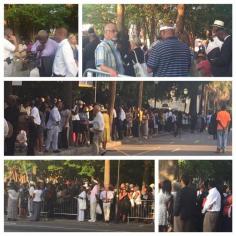 
                    
                        Mourners as far as eye can see, several #Charleston city blocks for Rev. #ClementaPinckney funeral #abc11eyewitness
                    
                