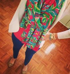 
                    
                        Lilly Pulitzer Oversized Scarf in Jungle Tumble via jsteele727 Instagram
                    
                