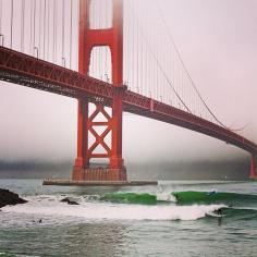 
                    
                        surfing under the Golden Gate at Fort Point
                    
                