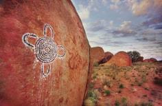 
                    
                        A Pintupi rock painting in Australia photo Frans Lanting
                    
                