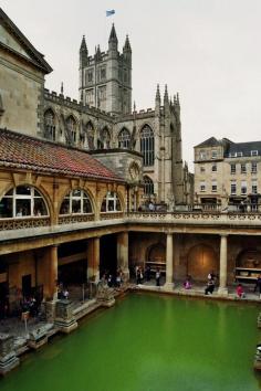 feeling steamy at Les Thermes romains (The Roman Baths), Bath, Somerset, England