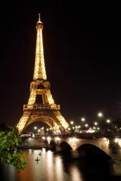 La Tour Eiffel, Paris, France. City of Light, obvious reason. Breathtaking shot. Def on my bucket list!