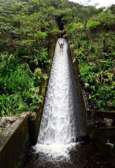 
                    
                        Flume Water Slide, Waimea, Hawaii
                    
                