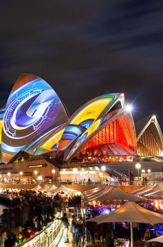 
                    
                        Sydney is the beautiful backdrop to the much-loved winter festival of lights, music and ideas, Vivid Sydney
                    
                