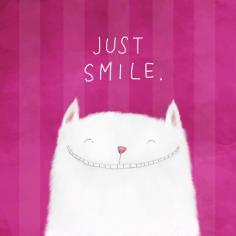 cat illustration: Just Smile!