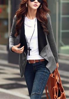 
                        
                            Grey Oblique Zipper Cardigan
                        
                    