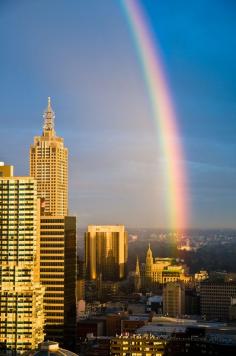 Rainbow... magical rainbow over Melbourne, Australia