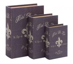 This elegant and clever themed book box set is the perfect touch of Paris culture. It features graphics of the small Hotel de Lys in central Paris in 1898. Create a bit Parisian hospitality, from one of the most romantic places in the world. Perfect f.