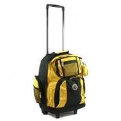 Travel just like the pros do! Take the weight off your shoulders, this classic backpack comes conveniently equipped with wheels. Whether you are loaded down with books or heading for an overnight trip; this versatile backpack, with its spacious main compartment and front organizer pocket, is the perfect way to get around with ease. A combination of street style and comfortable carrying. FAA approved as a carry-on size. Product weight is 4.55 lb.