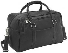 Mini carry-on bag for quick trips. Crafted of durable cowhide leather in Columbia. Front U-zip pocket with exterior zip pocket. Top zipper shows main area and zip pocket. Dual handles plus adjustable/detachable shoulder strap. Available in classic black color. Dimensions: 10.5W x 8D x 15.5H inches. More about the leather used in this item All Piel Leather goods are crafted from the finest selection of full grain vaquetta cowhides and high-quality hardware with superior craftsmanship, durability, and innovation. Each design is unique and complements the natural markings, tone variations, and character of the individual hide. Scratches and other marks on these leather pieces are natural characteristics of genuine leather and should not be considered defects. These irregularities and variations add to the uniqueness of each item. About Piel LeatherInternationally recognized as the leader in naked leather items for over 40 years, Piel Leather is committed to high standards of quality and workmanship. It's this dedication that has allowed them to produce leather goods of exceptional distinction and durability. Piel Leather believes their customers deserve a product that's manufactured to the highest quality standards at an affordable price. Hundreds of talented Piel Leather artisans have dedicated over three decades of their lives to mastering the art of leather craftsmanship. Their loyalty, commitment to quality, and talent is reflected in each piece in this exceptional line of genuine handmade leather goods. All Piel Leather products are handmade in Bogota, Columbia, South America. As a pioneer of some of the finest naked leather goods available, Piel Leather provides a broad spectrum of items to suit your every need.