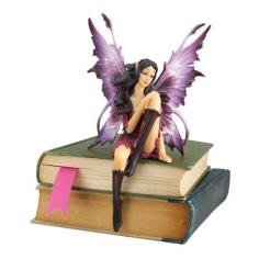 Cast in quality designer resin. Hand painted. Dimensions: 4L x 4W x 7.5H inches. Who'd be more enchanting upon your shelf of favorite books or atop your computer screen than our Design Toscano 7.5 in. Amethyst the Fairy Sitting Sculpturel? Amethyst is amazingly sculpted with wings so delicate we're convinced she'll fly away at any moment. About Design ToscanoDesign Toscano is the country's premier source for statues and other historical and antique replicas, which are available through the company's catalog and website. Design Toscano's founders, Michael and Marilyn Stopka, created Design Toscano in 1990. While on a trip to Paris, the Stopkas first saw the marvelous carvings of gargoyles and water spouts at the Notre Dame Cathedral. Inspired by the beauty and mystery of these pieces, they decided to introduce the world of medieval gargoyles to America in 1993. On a later trip to Albi, France, the Stopkas had the pleasure of being exposed to the world of Jacquard tapestries that they added quickly to the growing catalog. Since then, the company's product line has grown to include Egyptian, Medieval and other period pieces that are now among the current favorites of Design Toscano customers, along with an extensive collection of garden fountains, statuary, authentic canvas replicas of oil painting masterpieces, and other antique art reproductions. At Design Toscano, attention to detail is important. Travel directly to the source for all historical replicas ensures brilliant design.