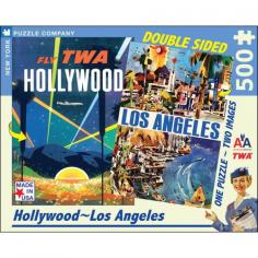 500-piece double-sided cardboard puzzle. Vintage-inspired TWA artwork. Recommended for ages 7 and up. Proudly made in the USA. Dimensions: 18W x .2D x 24H in. The Los Angeles 500 Piece Double Sided Jigsaw Puzzle lets you decide your destination. Will you end up in the glitz and glamor of Hollywood? Or will you take a trip to the exciting city of LA? Maybe you'll end up with some strange amalgamation of the two with this double-sided puzzle. About TNT Media GroupSince 1992, TNT Media Group has been consolidating small publishers and has since grown into an industry leader. TNT Media Group partners with smaller businesses to help them sell their products on a larger scale through nationwide retailers and online. The hard work and dedication TNT Media Group has shown in developing its success was recognized in 2001 when it was awarded the Border's Bookstores Sidelines Vendor of the Year Award.