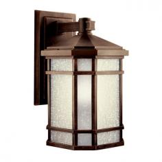 Traditional-style wall light. Aluminum construction with prairie rock finish. White-etched linen glass panel. ENERGY STAR qualified. Accommodates (1) 13W GU24 bulb (included). Available in variety of sizes. Give a traditional touch to your outdoor decor, with the Kichler Cameron 1101 Outdoor Wall Lantern - Prairie Rock. This durable outdoor lantern is built of high quality aluminum and glass panels for resistance against outdoor climatic conditions. Apart from that, this energy efficient and ENERGY STAR rated lantern is an absolute must-have. You can install this lighting fixture in your patio, porch or at the doorway. Its beautiful finish and white-etched linen glass panels further add to its appeal. What is an ENERGY STAR product This product has earned the ENERGY STAR rating from the U.S. Environmental Protection Agency and the U.S. Department of Energy. ENERGY STAR is a voluntary labeling program designed to identify and promote energy-efficient products. These products meet strict guidelines and can help you save up to a third on energy bills compared to like products without an ENERGY STAR rating. ENERGY STAR products saved about $14 billion in 2006 alone, and their numbers are growing exponentially in product categories. This ENERGY STAR product has met criteria that will save energy, money, and reduce greenhouse gas emissions. An excellent choice. Kichler QualitySince 1938, Cleveland-based Kichler Lighting has been known for their innovative designs and excellent craftsmanship. Kichler is the world's leading decorative lighting fixture company and the winner of four ARTS Lighting Manufacturer of the Year awards. Kichler designers travel the world to discover the latest trends in exterior and interior style, colors, and designs. They then translate the best of those trends into fixtures that will bring beauty, pleasure, and light into your home. Kichler fixtures stand the test of time and are functional works of art that you're sure to treasure. Size: 9.9 in.
