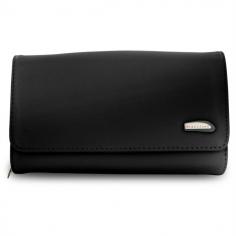 All you'll need to get from here to there Product Information The Travelon Leather Purse is the perfect little companion for shopping, day trips, and evenings out. Use it as a clutch or shoulder bag as you travel and enjoy all of its special compartments and pockets for all your essentials. In a snap you can access your checkbook or slide out your cards from the multiple card slots. It includes pockets for your lipstick and cell phone, a pen loop, and a zippered wall pocket for a compact, notebook, coupons, or receipts. This spacious purse even includes a removable LED light to view your items with ease as well as a small mirror for makeup touch-ups and more. Product Features Perfect purse for shopping, day trips, and evenings out Use it as a clutch or shoulder bag with removable strap Easily fits all your travel essentials Features an area designed just for securing your checkbook Includes multiple card slots and a zippered compartment so you don't have to worry about wallet Stay organized with the pen loop, cell phone pocket, lipstick loop, and slide pocket Constructed of durable yet soft leather for a stylish look Includes removable LED light and small mirror for added convenience Specifications Color: Black Dimensions: 7.5" x 5.0" x 1.5" (L x W x D, Approx.) Exterior Material: Leather Interior Material: 100% Nylon Trim Material: PVC