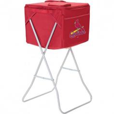 The Party Cube is the lightweight, soft-sided portable party cooler that comes with a removable, collapsible stand so your drinks and/or snacks are accessible at a comfortable height. It comes with a removable, water-resistant interior divider that allows you to divide the cooler into two sections, each with its own access. Separate food from drinks or beverages by type. In the event there's no shade, you can insert a standard sized umbrella (not included) into the integrated slot to keep the cooler out of the sun. The Party Cube can be used for backyard parties or as a refreshment stand at your child's soccer games. Whatever the occasion, the Party Cube is there! Dimensions: 17 x 17 x 35 inches.