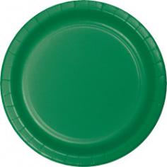 This 7" round emerald green lunch plate brings you superior performance in competitive strength tests and has prescored rims for an attractive, uniform appearance. Design a variety of parties with our tableware. We offer a rainbow of colors perfect for any occasion. Mix and match or shop one collection, this tableware is beautiful and will add a touch of color to any event.