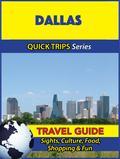 Enjoy your trip to the United States with the Dallas Travel Guide: Sights, Culture, Food, Shopping & Fun. The Quick Trips to the United States Series provides key information about the best sights and experiences if you have just a few days to spend in the exciting destination of Dallas. So don't waste time! We give you sharp facts and opinions that are accessible to you quickly when in Dallas. Like the best and most famous sightseeing attractions & fun activities (including Dallas Arboretum & Botanical Gardens, Zero Gravity Thrill Amusement Park, Dallas World Aquarium, Nasher Sculpture Center, Dallas Museum of Art, White Rock Lake Park, Dealey Plaza & Sixth Floor Museum (JFK Assassination Site), Bishop Arts District, Texas Theater, Frontiers of Flight Museum, Fair Park, Fountain Place, Cowboys Stadium, Pioneer Plaza, Southfork Ranch), where to experience the local culture, great local restaurant choices and accommodation for the budget-minded. Where to shop until you drop, party the night away and then relax and recover! Also included is information about the typical weather conditions in Dallas, Entry Requirements, Health Insurance, Travelling with Pets, Airports & Airlines in the United States, Currency, Banking & ATMs, Credit Cards, Reclaiming VAT, Tipping Policy, Mobile Phones, Dialling Code, Emergency numbers, Public Holidays in the United States, Time Zone, Daylight Savings Time, School Holidays, Trading Hours, Driving Laws, Smoking Laws, Drinking Laws, Electricity, Tourist Information (TI), Food & Drink Trends, and a list of useful travel websites. The Dallas Travel Guide: Sights, Culture, Food, Shopping & Fun - don't visit the United States without it! Available in print and in ebook formats.