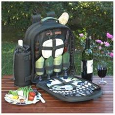 Constructed of durable 600D PVC free poly-canvas material Hunter green color Comes with ergonomic handle and adjustable straps Features insulated detachable wine holder Lightweight and easy to carry Dimensions: 16W x 6.5D x 15.5H in. With the Picnic At Ascot Eco Picnic Backpack for 4- Hunter Green your soiree or outing can be a planet-friendly one. Because it's free of PVC this bag designed in the U.S. is an eco-friendly alternative. It can hold essentials like cutlery melamine plates cotton napkins and more for four people. There's a removable side pocket for keeping wine and other beverages. The Thermal Shield allows this bag to keep food or drinks at a desired temperature. An ergonomic design with comfortable straps makes carrying it on trips easier. About Picnic at AscotDay or evening beachside or backyard picnics are a favorite event. By introducing Americans to the British tradition of upmarket picnics over a decade ago Picnic at Ascot created a niche for picnic products combining British sophistication with an American fervor for excitement and exploration. Known as an industry leader in the outdoor gift market Picnic at Ascot houses a design staff dedicated to preserving the prized designs and premium craftsmanship signature to the company. Their exclusive products are carried only by selective merchants. Picnic at Ascot provides quality products that meet the demands of today yet reflect classic picnic style.