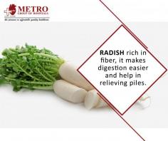 #RADISH
rich in fiber, it makes digestion easier and help in relieving #piles
https://goo.gl/ZnVePT