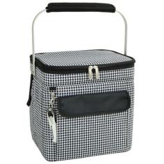 Durable 600 denier poly-canvas material in black and white. Thermal shield insulation keeps food at perfect temperature. Features clip-on waiters corkscrew. Multi-purpose collapsible cooler with leakproof lining. Dimensions: 13L x 11.5W x 9H in. Whether you're going to a party or away for the weekend, the Picnic at Ascot 24 Can Houndstooth Multipurpose Cooler allows you to bring plenty of cold drinks along. This collapsible beverage cooler is made from 600 denier poly-canvas with a lightweight aluminum frame. Thermal shield insulation keeps your food and drinks at the perfect temperature, while the leak-proof lining keeps any spills contained. This multi-functional cooler fits six bottles of wine, 12 bottles of beer, or 24 cans of beer and includes a clip-on waiter's corkscrew. About Picnic at AscotDay or evening, beachside or backyard, picnics are a favorite event. By introducing Americans to the British tradition of upmarket picnics over a decade ago, Picnic at Ascot created a niche for picnic products combining British sophistication with an American fervor for excitement and exploration. Known as an industry leader in the outdoor gift market, Picnic at Ascot houses a design staff dedicated to preserving the prized designs and premium craftsmanship signature to the company. Their exclusive products are carried only by selective merchants. Picnic at Ascot provides quality products that meet the demands of today, yet reflect classic picnic style.