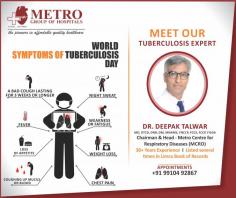 World Tuberculosis Day.

Read our blog on TB at the following link:
https://metrogroupofhospitals.wordpress.com/2017/03/24/world-tuberculosis-day/

Read about Dr. Deepak Talwar:
http://www.metrohospitals.com/doctors/deepak-talwar