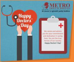 #Doctors are important people in our lives. We take privilege of this day to thank them for their valuable contributions to our society.

Read our blog and also read #PadmaVibhushan & Dr. B C Roy National Awardee, #DrPurshotamLal's message on this day at the below link:

http://metrogroupofhospitals.blogspot.in/2017/06/happy-doctors-day.html