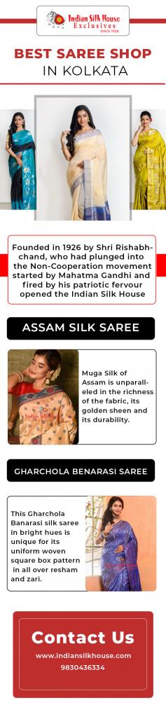 Silk sarees can be found in almost every part of India, each having its distinct weaves, designs, and motifs. Both simple color-blocked and highly embroidered designs are available. The first design pattern is commonly utilised to create a formal, office environment. On the other hand, the latter is great for events such as weddings and festivals. Indian Silk House Exclusives is the best saree shop in Kolkata regarding all kinds of beautiful silk sarees.