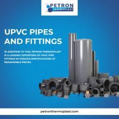 UPVC Pipes and Fittings specialize in manufacturing, supplying, exporting, and importing. We are widely used as Adhesives in our PVC Pipes & Fittings and are valued for their precise composition, purity, efficacy, and safe application.
Visit us: https://petronthermoplast.com/upvc-pipe-fittings/