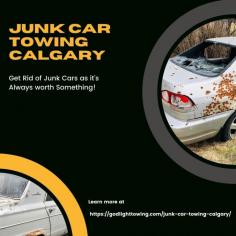 Are you suffering from a number of complications due to your junk car in Calgary? There is no need to go through these problems anymore as we, at God Light Towing are here to provide you with junk car removal services in Calgary. We are a renowned junk car removal company providing convenient and hassle-free service in Calgary and its surroundings.
