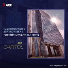 ACE Capitol, a prime office space in Noida, epitomizes office sophistication. Crafted by experts, its design showcases spaciousness, natural light, and dynamic features, reshaping conventional workspaces. Tailored to diverse stakeholder needs, it seamlessly integrates functionality and aesthetics. Suited for expansive offices, it caters perfectly to the energetic corporate environment. Experience unparalleled design and vitality, setting new standards in contemporary office solutions for businesses in Noida's bustling landscape.