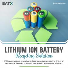 Explore Batx Energies' cutting-edge lithium-ion battery recycling solution in India. Our eco-friendly technology ensures responsible disposal and recovery of valuable materials from used batteries. Visit our website at https://batxenergies.com/lithium-ion-battery-recycling-india/ to learn how we contribute to environmental sustainability while providing a seamless and efficient approach to managing end-of-life batteries. Join us in the journey towards a greener future with Batx Energies – your trusted partner in sustainable energy solutions.