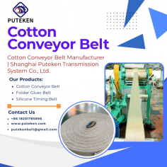 Shanghai Puteken Transmission System Co., Ltd. offers premium Cotton Conveyor Belt solutions designed for bakery, biscuit, and food processing industries. Manufactured with high-quality woven cotton fabric, the Cotton Conveyor Belt provides excellent heat resistance, flexibility, low elongation, and durable performance for continuous conveying applications.