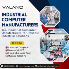 ValanoIPC stands among trusted industrial computer manufacturers, delivering rugged and high-performance computing solutions for demanding industrial environments. From fanless embedded PCs to industrial panel PCs and rugged tablets, ValanoIPC offers reliable systems designed for automation, manufacturing, transportation, and smart applications.