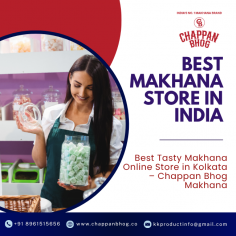 Looking for the best Makhana Store in India? Chappan Bhog Makhana offers a delicious range of premium roasted makhana with exciting flavors and a crunchy texture for every snack lover. From classic roasted fox nuts to spicy and savory varieties, you can enjoy quality makhana delivered conveniently online.
