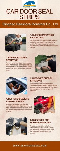Qingdao Seashore Industrial Co., Ltd. specializes in premium car door seal strips designed for superior durability, insulation, and performance. Our expertise covers weather resistance, noise reduction, waterproof sealing, custom rubber extrusion, and long-lasting automotive protection. Engineered with advanced co-extruded rubber technology, our sealing solutions enhance vehicle comfort and efficiency.