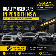 Looking for a reliable used car in Penrith? Ozzy Car Sales offers a wide selection of quality pre-owned sedans, SUVs, hatchbacks, and family vehicles at competitive prices. Every vehicle is carefully inspected to provide confidence, value, and peace of mind. Whether you’re buying your first car or upgrading your current one, our friendly team is here to help you find the right vehicle. Visit Ozzy Car Sales at 38 Henry St, Penrith, NSW 2750 or call 02 4732 3222 today.