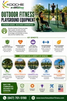 Koochie Outdoor Fitness provides outdoor fitness playground equipment in Coral Gables, FL for parks, schools, residential communities, and public recreation spaces. Their durable fitness and play solutions support active lifestyles, safe outdoor movement, community wellness, and long-lasting recreation value. For inquiries, call (847) 701-5190.